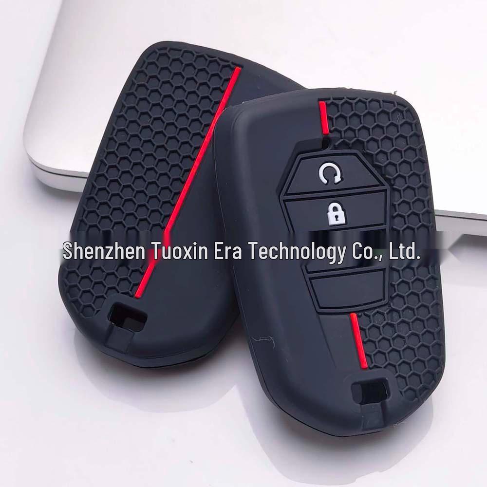 Isuzu DMAX/MUX 3-Button Remote Control Silicone Key Cover with Honeycomb Texture