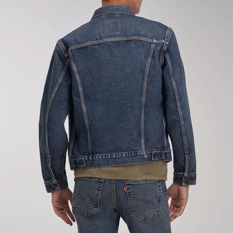 Levis Single Button Long Sleeve Denim Jacket Men Jackets Dark-Blue 72334-0573