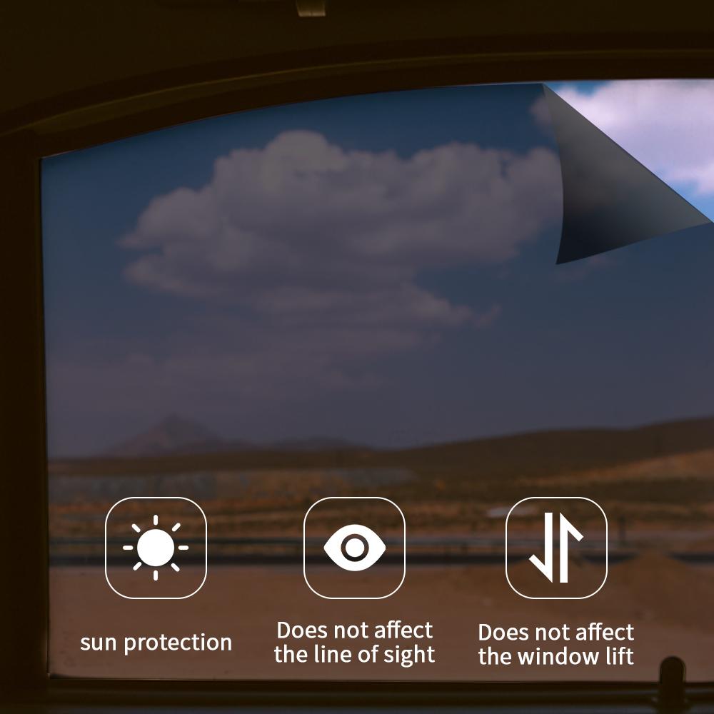 2 stücke Universal Auto Fenster Sonnenschutz Elektrostatische Aufkleber Seite Blöcke Abdeckung Schiebedach Solar Film Schatten UV Schutz Zubehör