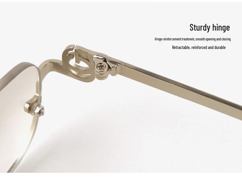 High-End Square Frame Sunglasses - Unisex Metal Hollow Design, Trendy European & American Style