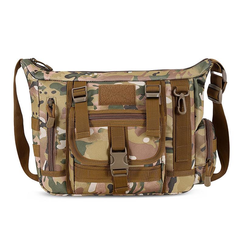 Men Camouflage Shoulder Bag Tactical Fishing Camping Tote Trekking Climbing Bags Large Multi-Pocket Travel Laptop Messenger Pack