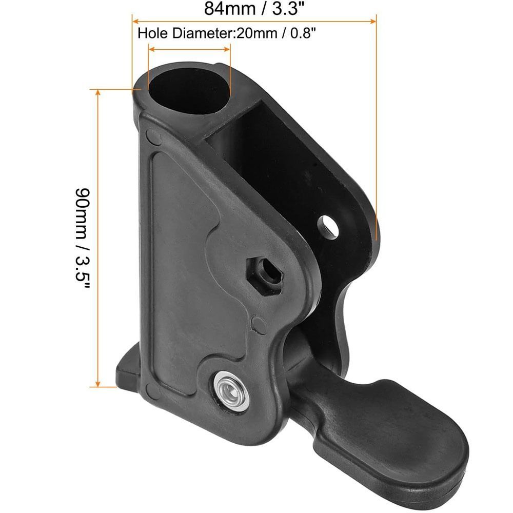 Black Folding Lounge Chair Accessories Plastic 90*84mm/3.55*3.31" Plastic Metal Pull Tab Activity Lock Folding Lounge Chair