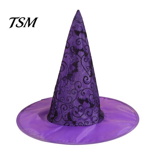 Party Favors for Adults Witch Hat, Bat Spider Web Print Wizard Hat Costume Accessories Women Cosplay Costume, Halloween Supplies, Stage Performance