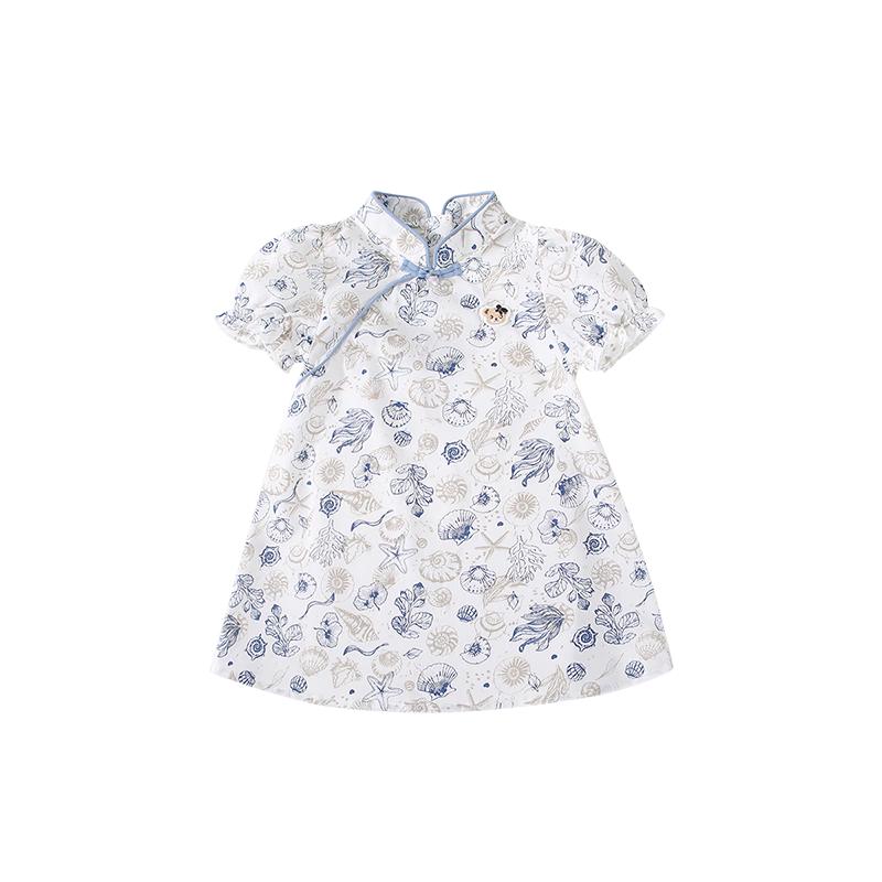 Classic Teddy Girls  New Chinese Style Floral Dress 130