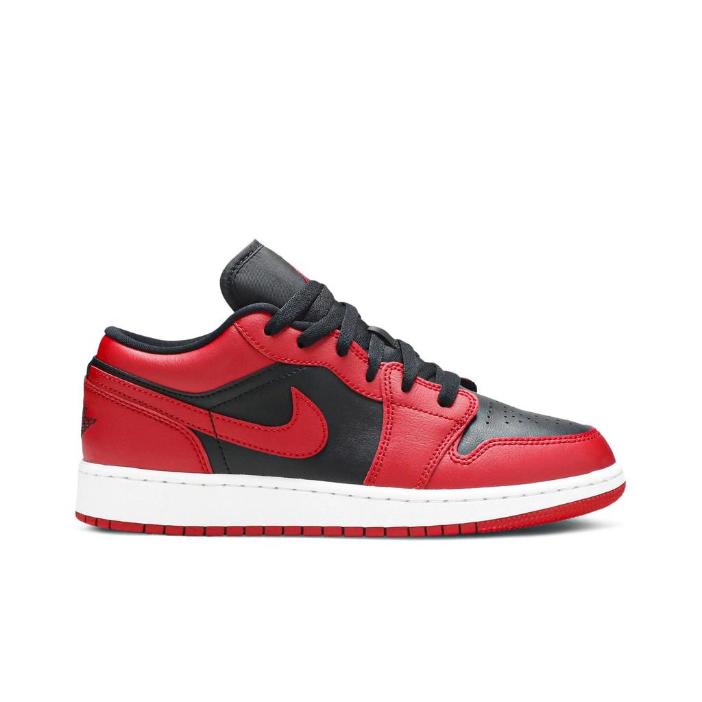 Air Jordan 1 Low Grade School 'Reverse Bred' (Unisex) Gym Red / Black / Gym Red / White Kids' Basketball Shoes 553560 606