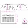 VidaXL 10 Person Family Cabin Tent Blue Waterproof, Tent, Camping Shelter, Garden Shelter, Camping Tent 94540