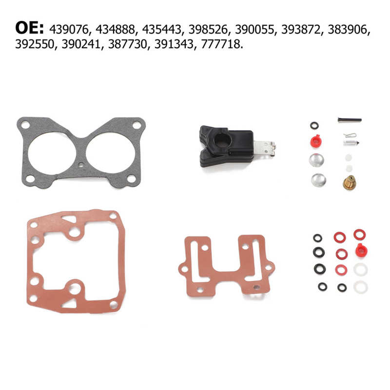 435443 Lightweight Carburetor Repair Kit Durable Wear Resistant Simple Installation Professional for Outboard Replacement