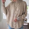 Winter Warm Women Sweater Loose Knit Turtleneck Pullover Long Sleeve Dolman Thick Cold Resistant Lady Sweater Autumn Neck Protection