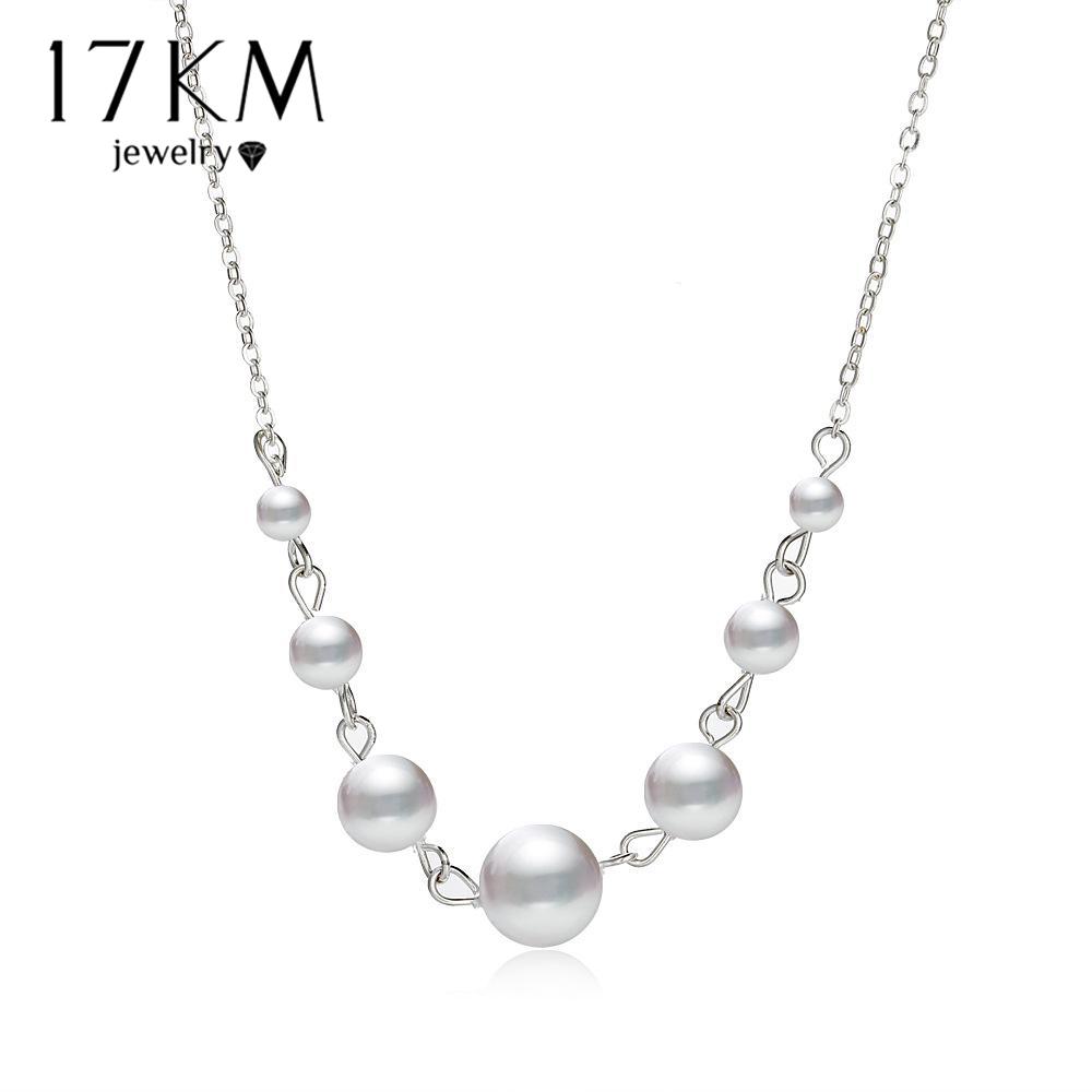 Buy 17KM Beaded Faux Pearl Single Layer 