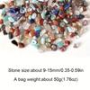50g/bag Natural Mixed Colorful Crushed Stones - Perfect for Aquarium Fish Tank Decoration!