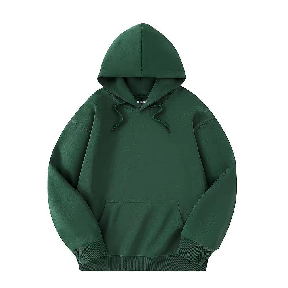 Men's Heavyweight Iron Gray Fleece Hoodie - Warm, Loose Fit for Autumn/Winter