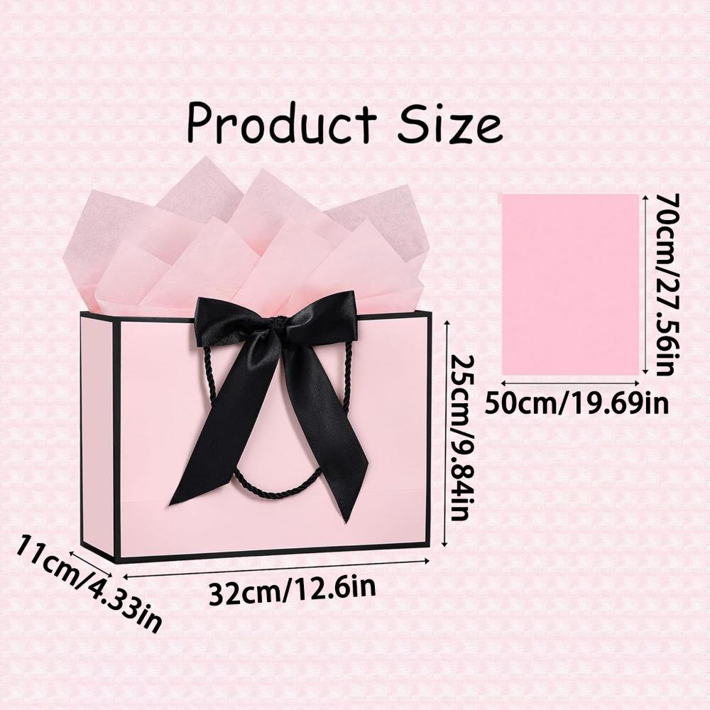 10pcs Gift Bags Large Gift Bags 1Pcs Paper Gift Bag with 2 Tissue Paper Present Bags with Handles for Women Girls Bridesmaid Birthday Wedding Party