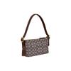 New COACH Demi Jacquard Fabric With Recycled Leather Shoulder Bag Handbag Medium Size Women's Brown CE736-B4S0M
