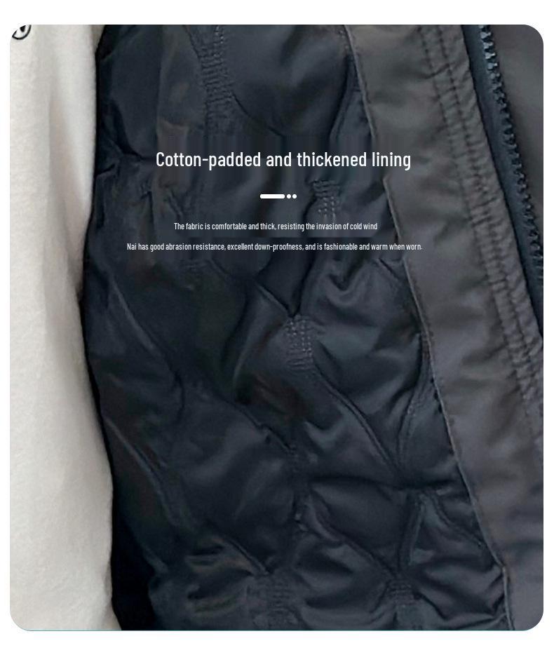 Children's 2025 Stylish Warm Streetwear Jacket - Cool and Handsome Boys' Autumn Winter Plus Velvet Thick Cotton Top