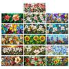 Panou Vitral cu Colibri și Model Floral Sticlă Artistică Decorativă Agățată Prinzător de Soare pentru Decor Acasă