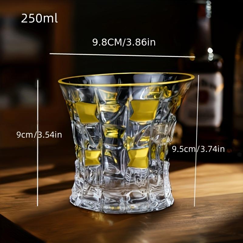 Whisky Pohár Arany Szegéllyel Bor Whisky Poharak Aranyozott Kristály Bárfelszerelés Multifunkciós Sör Koktél Otthon Víz Kávéscsésze
