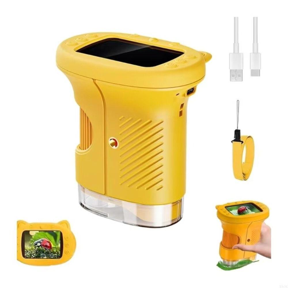 Portable Handheld Digital Microscope 2.4 Inch IPS Screen Mini Microscope  Scientific Experiment