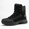 Men's Large Military-Style Outdoor Hiking Boots - Wear-Resistant, Anti-Kick, Ideal for Camping and Sports.