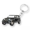 MO FACTORY Jeep Key Chain Key Ring Wrangler JK JL Jeep Goods Wrangler Accessories Key Case, Black