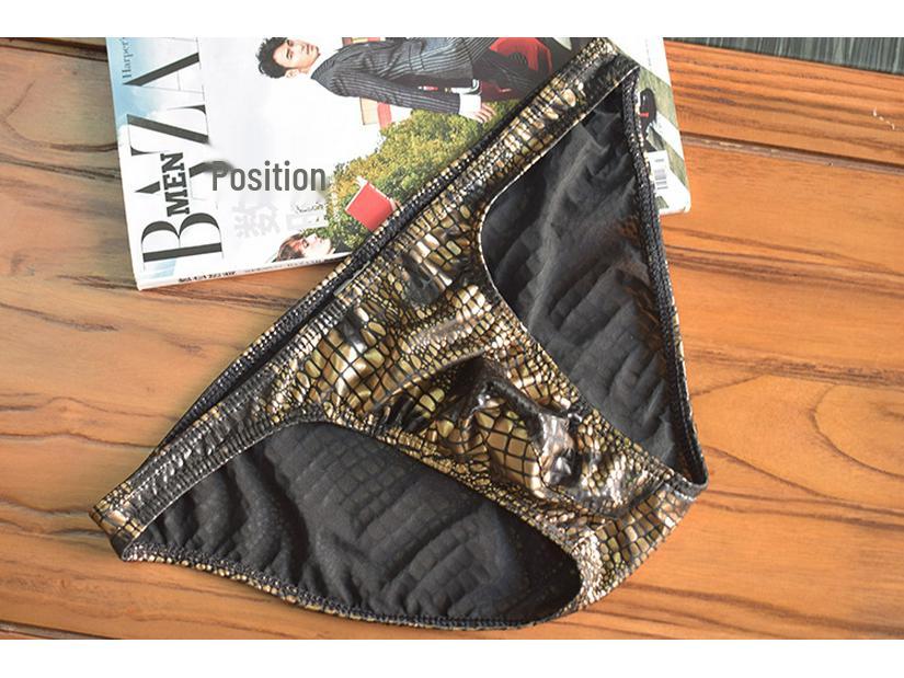 Men's Low-Waist Cartoon Triangle Briefs, Breathable European & American Design, Trendy Nightclub Style 2023