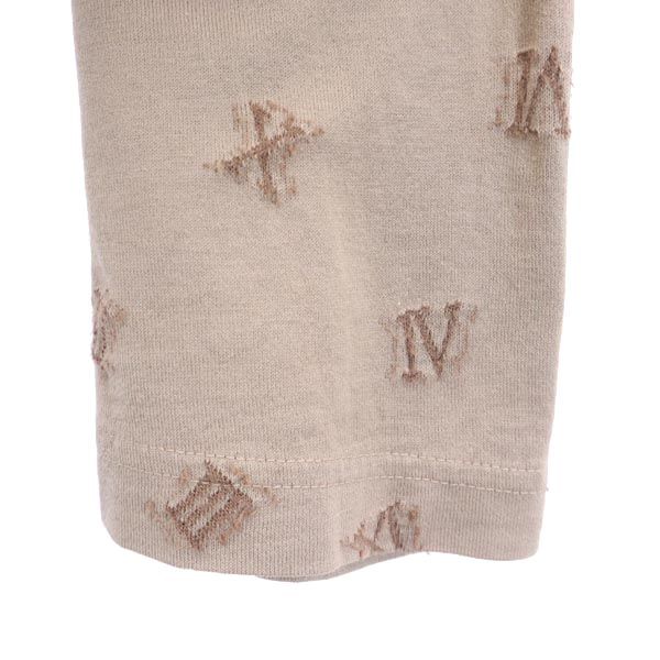 SHAREEF made in Japan Logo Long sleeve Cut 2 Brown V-neck cardigan Men's Used