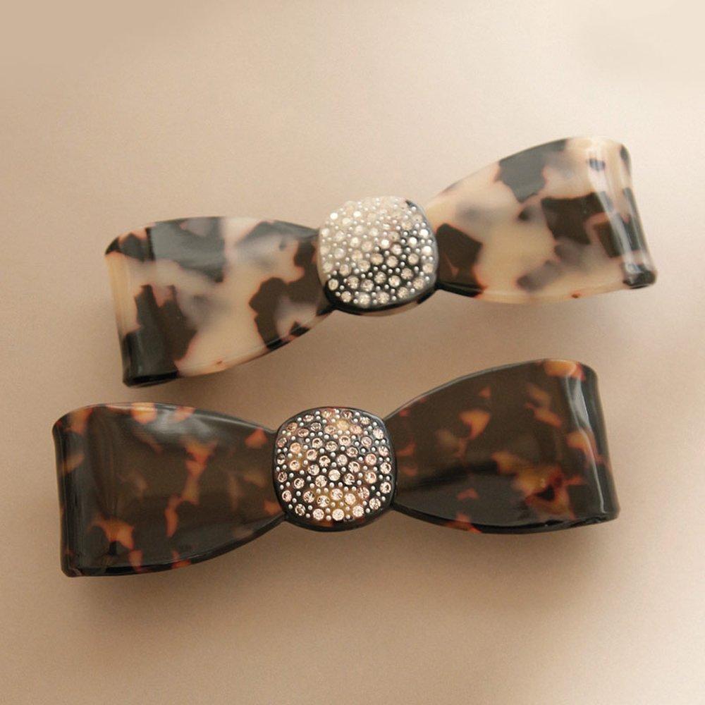 Jlauren French Ribbon Cubic Round Automatic Hairpin H0913