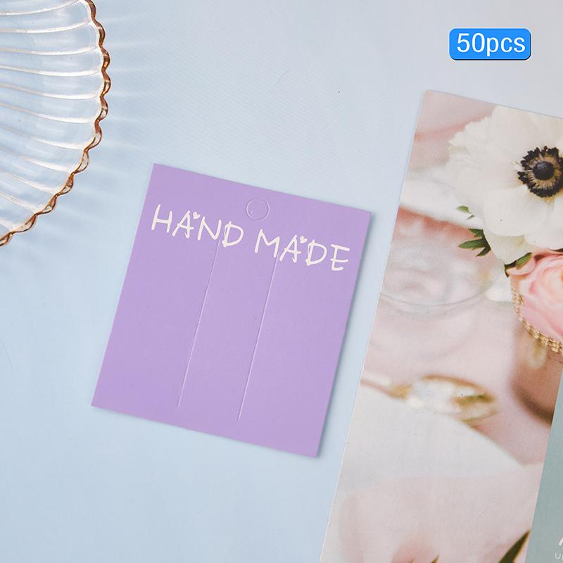 50Pcs Colorful Cardboard Jewelry Packaging Bag Card Paper Hair Clip Jewelry Display Card Diy Hair Accessories Packaging Card