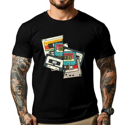 Retro 1980s Music Lover Eighties Mixtape 80s Cassette Shirts Men Graphic Camisetas De Hombre