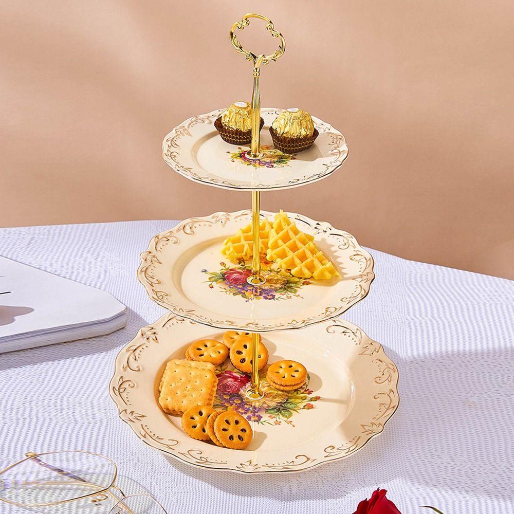 Luxury Cake Plate Nordic Dessert Plates Rack INS Snack Tray  Party Supplies