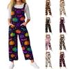 Women’s Loose Casual Sleeveless Jumpsuit Halloween Printed Jumpsuit Printed Jumpsuit