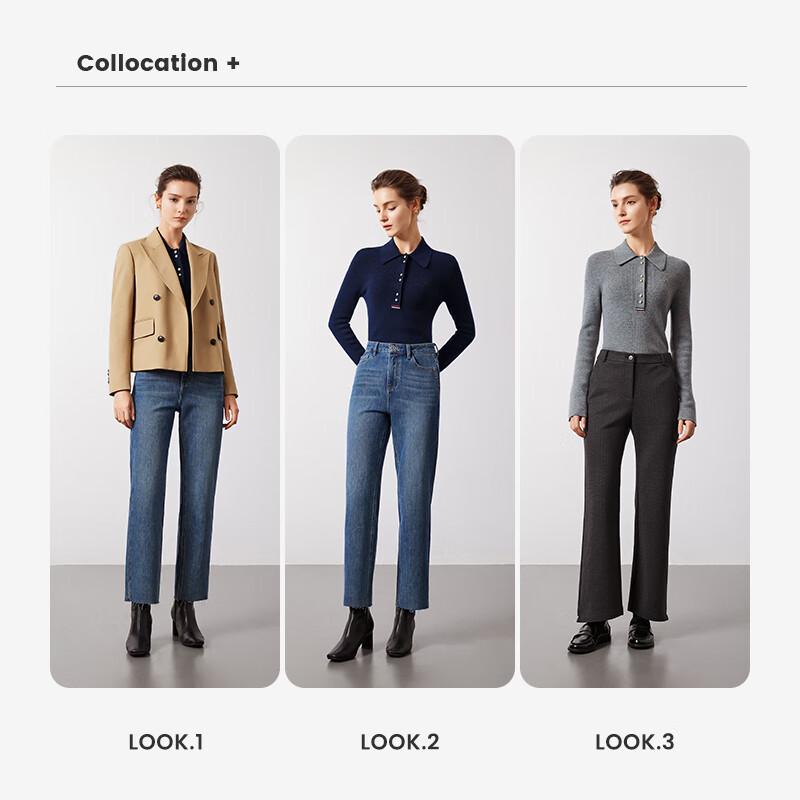 Navigare Women's 100% Wool Slim-Fit Knit Sweater