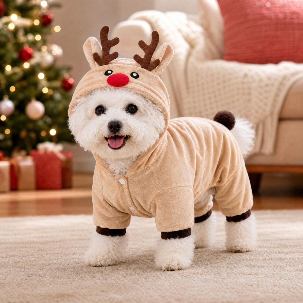 Dog Costume, Christmas Pet Clothes for Small Medium Large Dogs, Holiday Outfit for Dogs