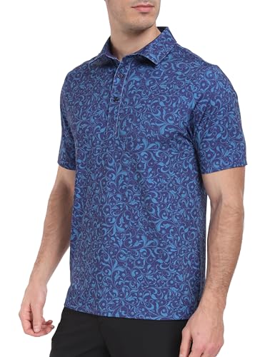 MoFiz Men's Short Sleeve Polo Shirt, Golf Shirt, Plus Sizes, Stylish Casual T-Shirt with Turndown Collar, Soft, Moisture-Wicking, Quick-Drying, Breath