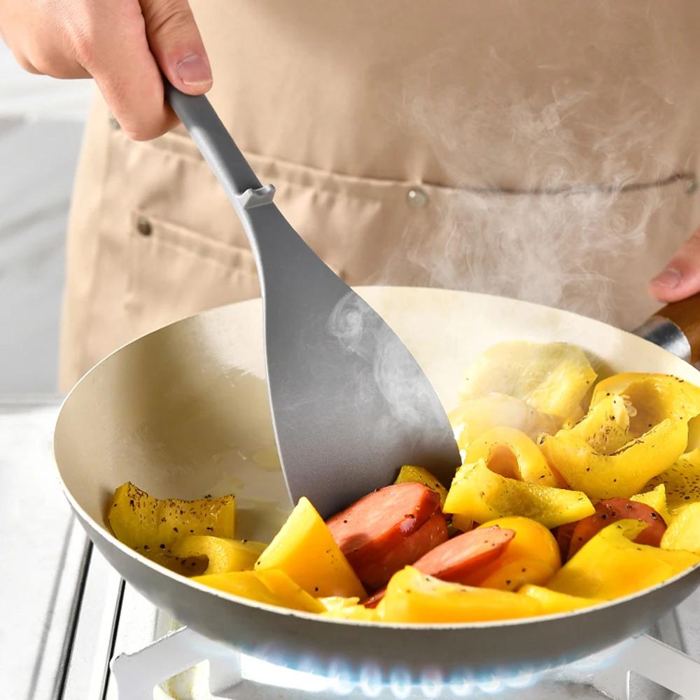 Silikon Matlagningsläckagespatel Non-stick Spatel Tät Spade Stekt FiskOmelettspade Stekspade Köksredskap Verktyg