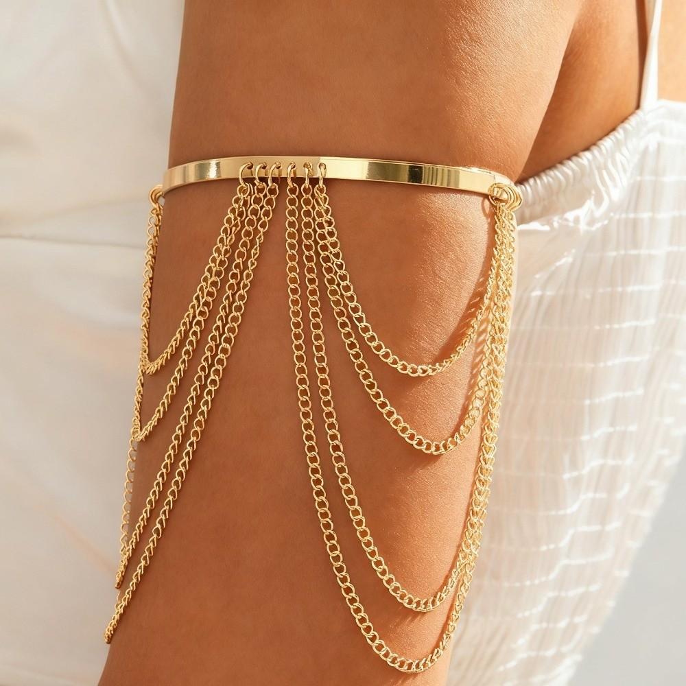 Goldfarbene Armbänder Offen Verstellbare Kette Anhänger Armband Party Zubehör
