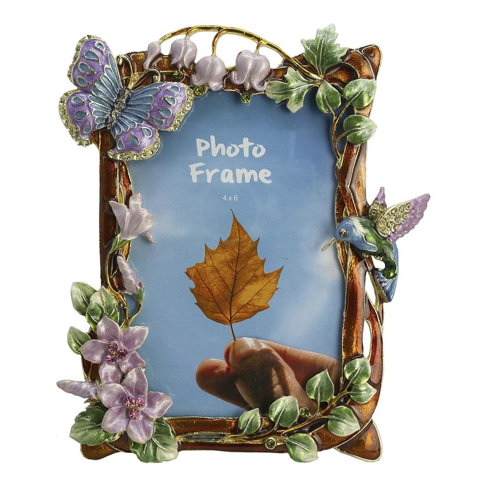 Cornici per Foto Vintage 6 o 7 Pollici Farfalla Uccello Fiore Cornice per Foto Ornamenti da Tavolo Artigianato da Appendere a Parete Decorazioni per la Casa