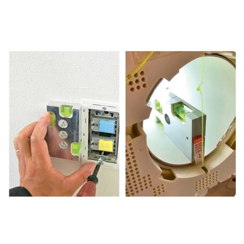 Niigata Seiki SK Mori Level, Pointing, Electrician's Level, Horizontal/Vertical, with 50mm Diameter Hole Saw Marking Hole, ED-MT1