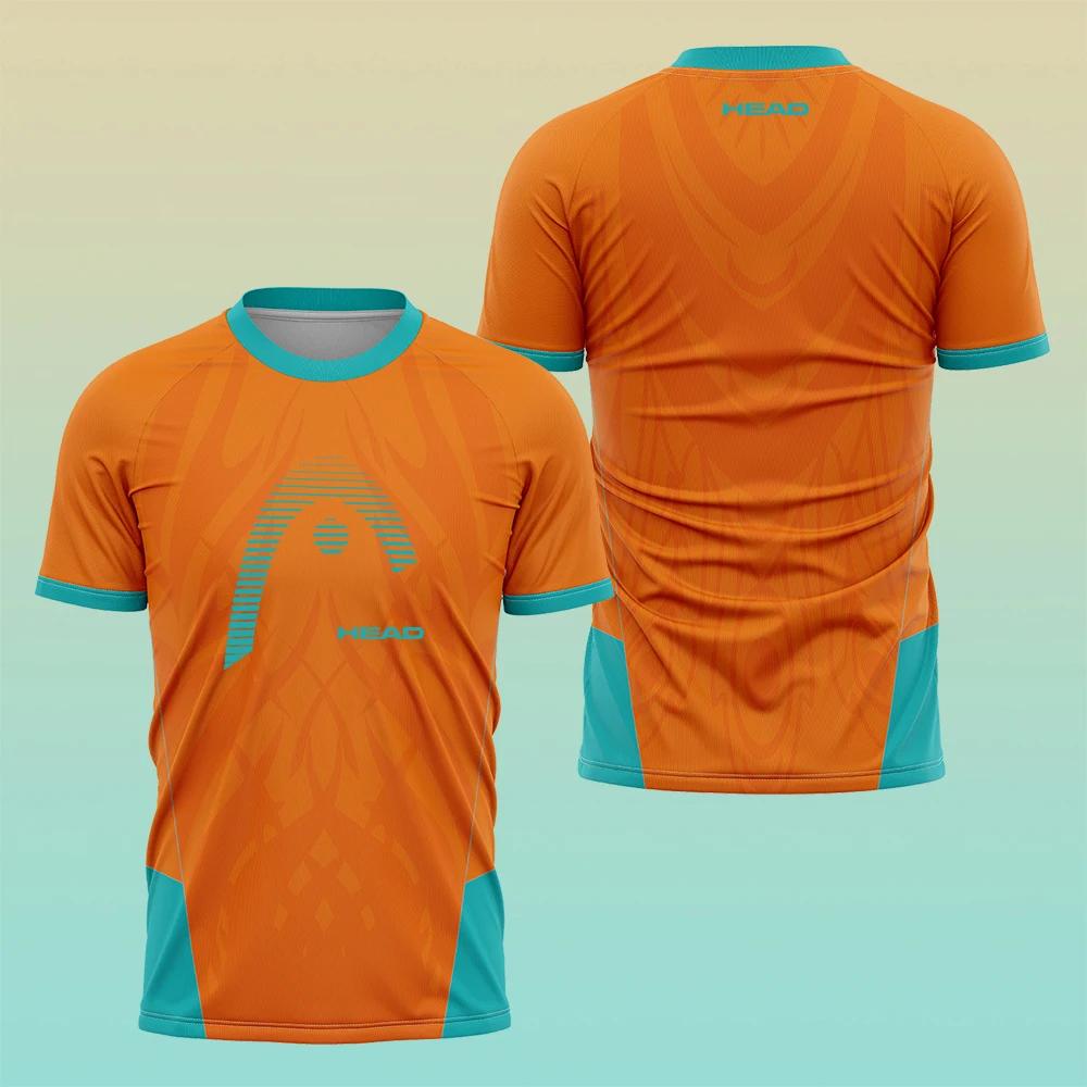 Sommer 3D-Druck Herrenbekleidung Hochwertiges Atmungsaktives Sport-T-Shirt Outdoor Tennis Badminton Training Kurzarm Lässiges Bequemes Top T-Shirt