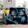 New Full Printed Game Blanket Controller Flannel for Couch Sofa Chair Travel Fashion Office Room Decor Soft Warm Throw