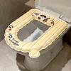EVA Waterproof Antibacterial Toilet Seat Cover - Washable, Universal, Cute Design, Adhesive Cushion for All Seasons