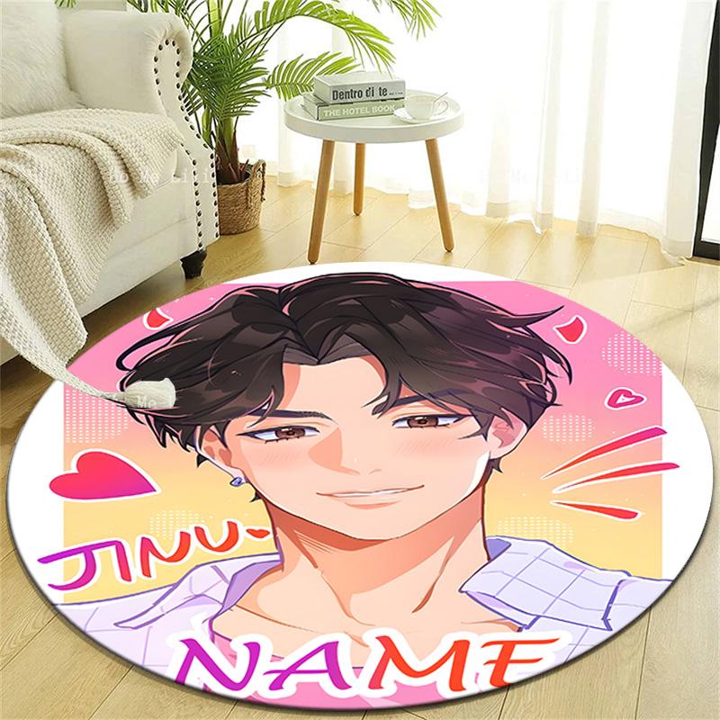 Personalized K-KPop Demon Hunters Round Chair Office Rug - Perfect for Mat, Office Chair & More - Ideal Gift for Birthdays and Holidays