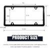 2 PCS Car License Plate Frames, 4 Holes Stainless Steel Auto Tag Holder with Screws Washers Caps, Rustproof Universal Front Rear License Plate Cover