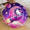 1pc Hello Kitty Space Adventure Umbrella with Plastic Handle,Suitable for All Seasons Home Travel Outdoor UmbrellaSanlio602