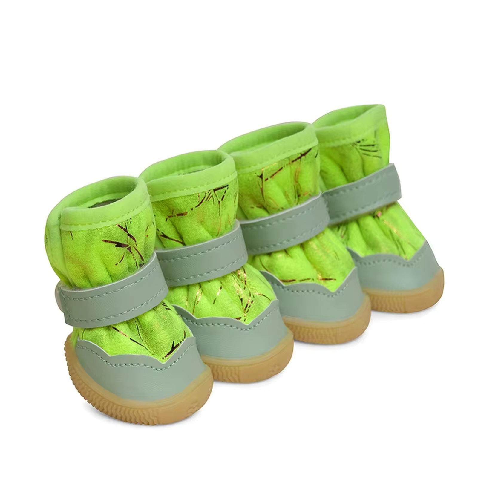 

-Winter New Dog Shoes: Thin Fleece Warm - Outdoor Shoes For Shiba Inu/Bichon M