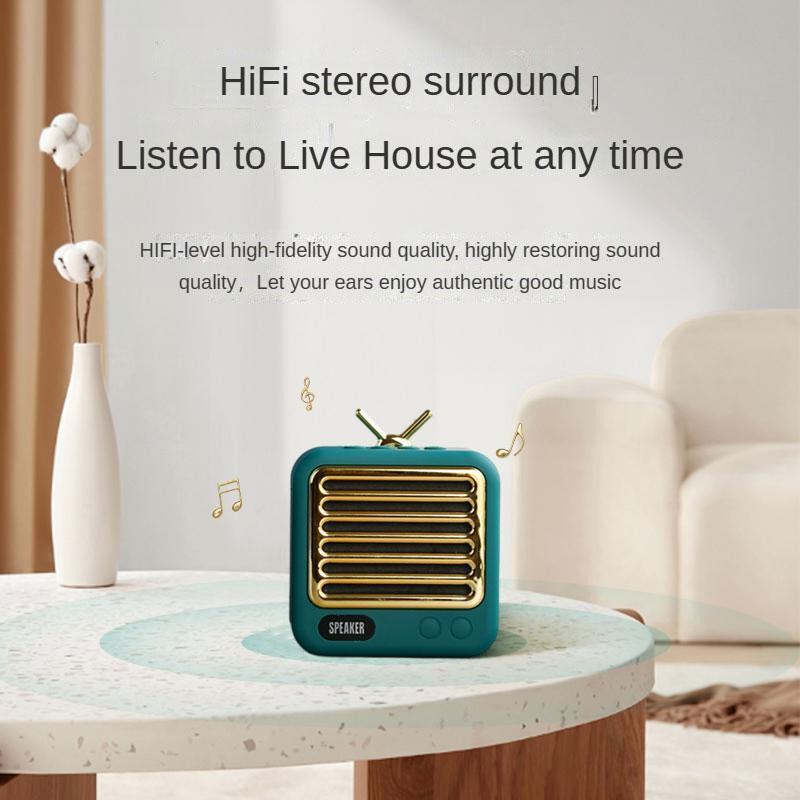 Retro Bluetooth Speaker, Small Speaker, Mini Subwoofer, High Sound Quality, Loud Volume, Portable Audio