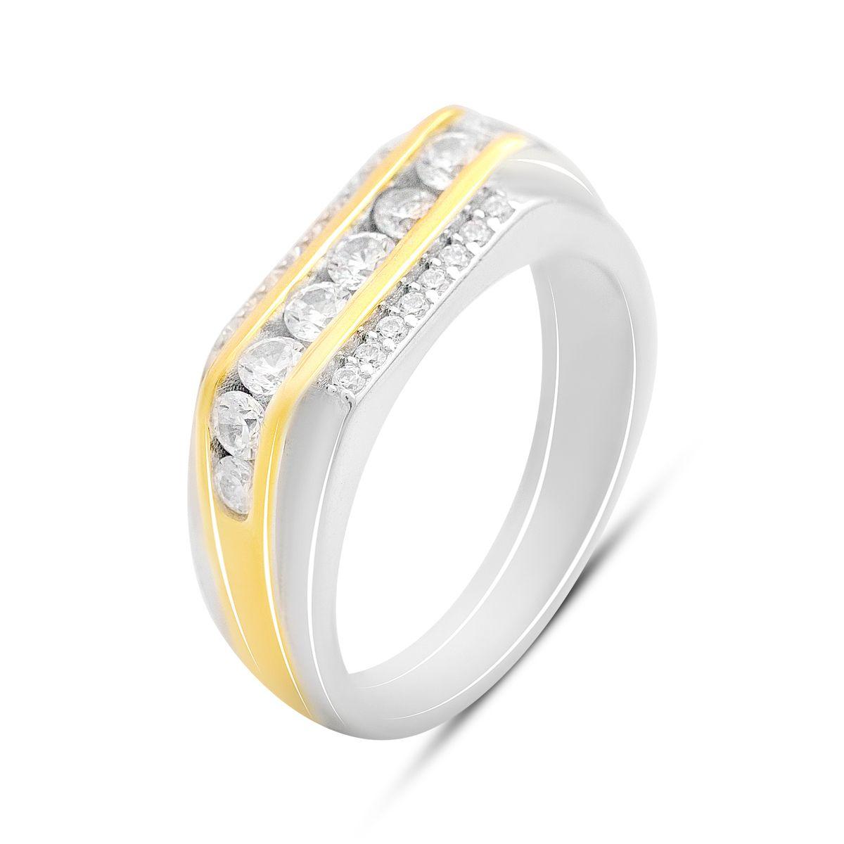 

Silver ring with cubic zirconia, product weight 4.4 g (2208907) 17 білий