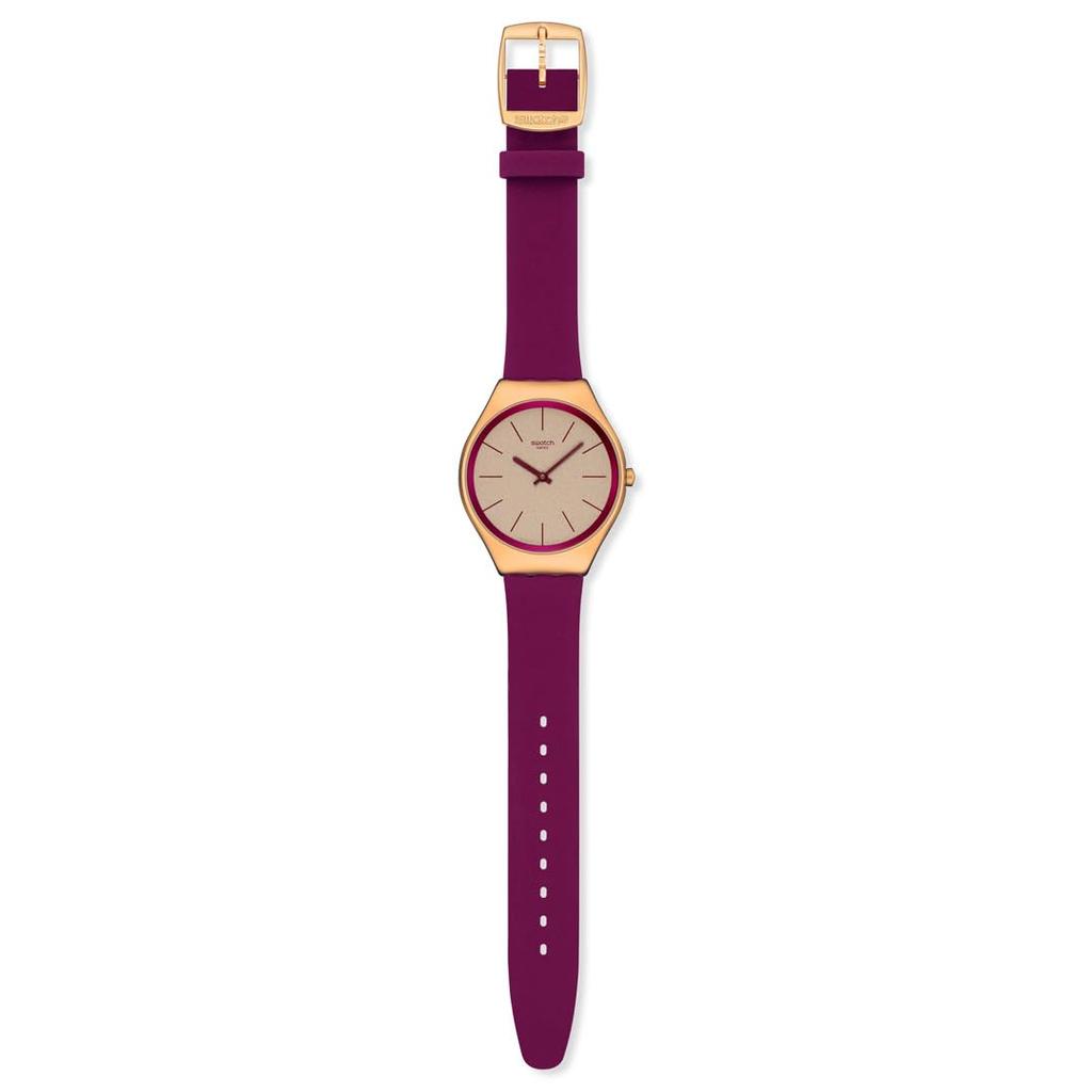Swatch SKIN IRONY ALPINE BERRY Armbandsur (SYXG131), Unisex, Röd