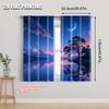 2 Stück, 2D Flachdruck Vorhang Sternennacht See Vielseitig 100% Polyester, Ohne Strom Geburtstagsfeier Perfekt für