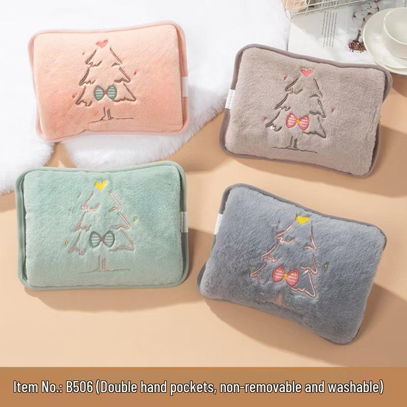 Oppladbar tegneserie plysj håndvarmer - Avtakbar og vaskbar, Eksplosjonssikker elektrisk varmtvannsflaske (2025)