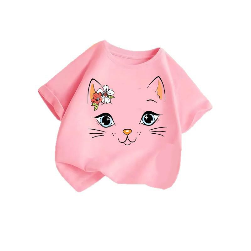 2026 New Summer Girls' Short-Sleeve T-Shirt - Stylish Children's Clothing Top